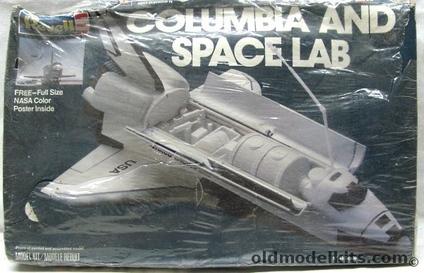 Revell 1/144 Space Shuttle Columbia - With Space Lab and NASA Color Poster, 4717 plastic model kit